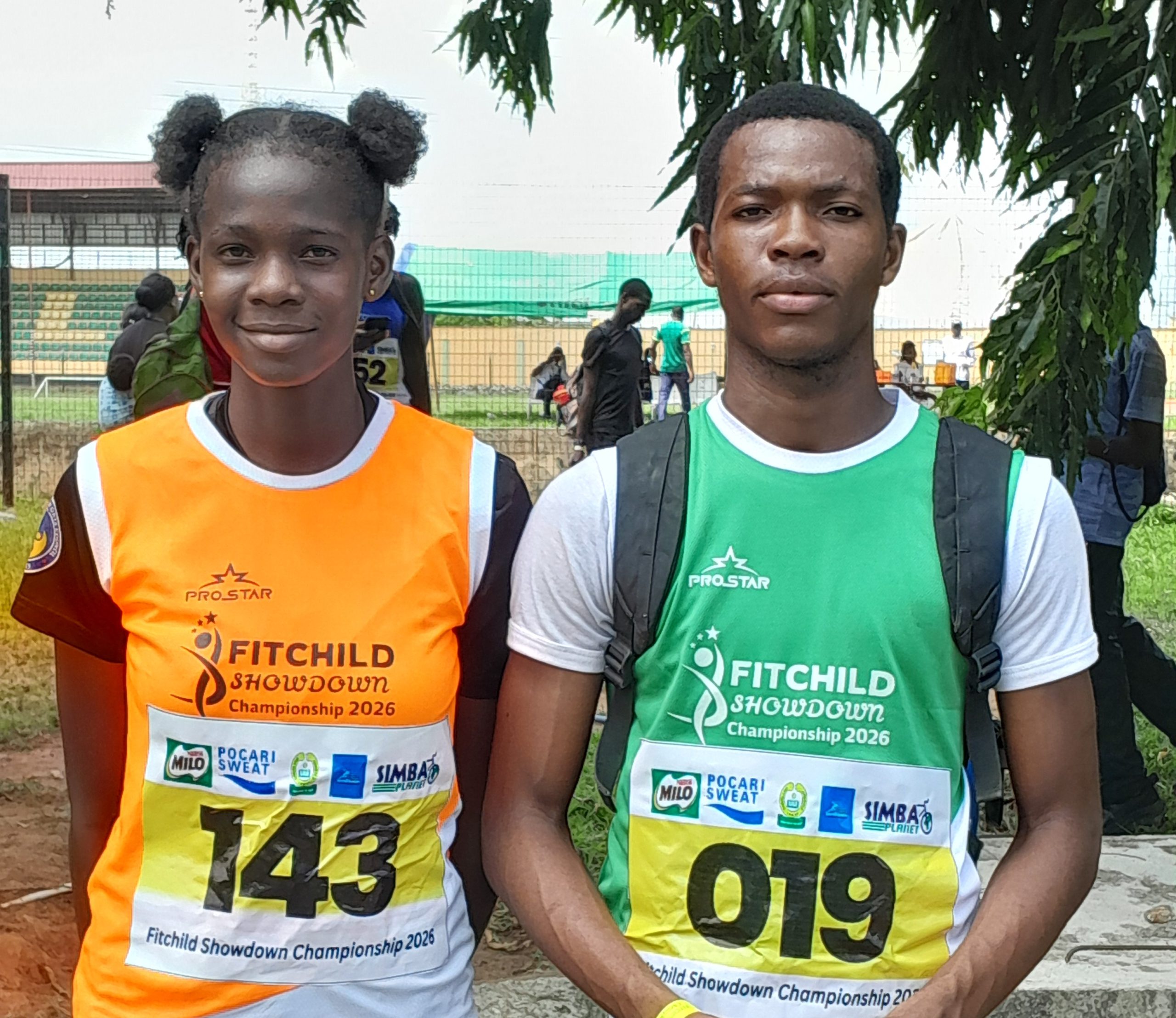 Topfield College athletes' Onasanya Ebunola and Nathaniel Divine